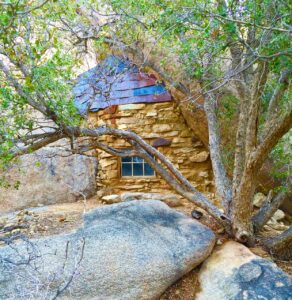 Front view of Eagle Cliff Mine Homestead